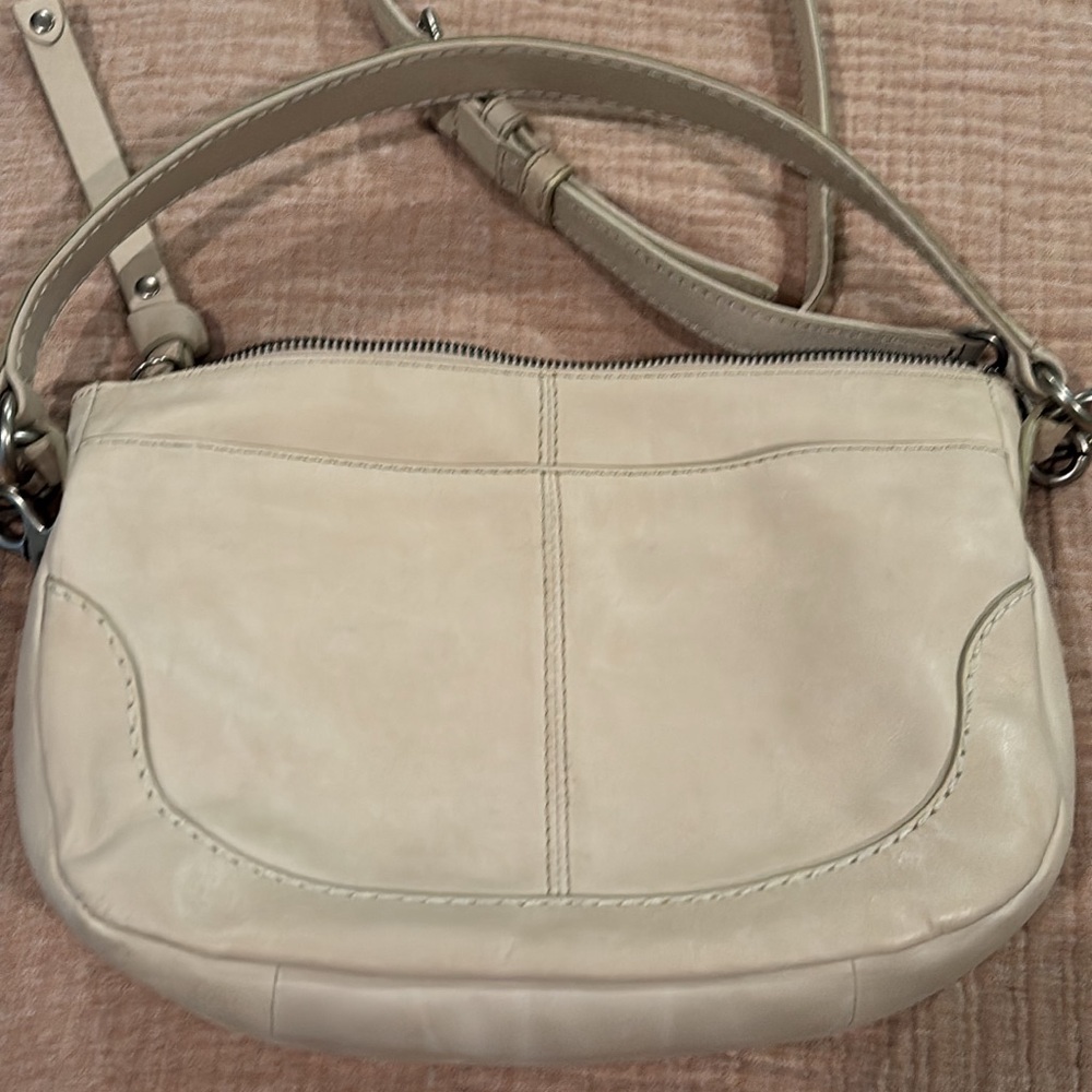 FRYE ZIP LEATHER CROSSBODY SHOULDER BAG